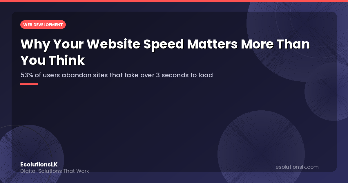 Why Your Website Speed Matters More Than You Think
