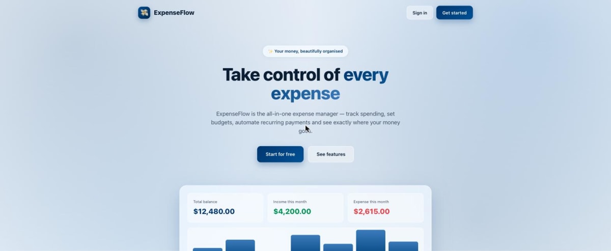 ExpenseFlow - All-in-One Expense Management App screenshot 1