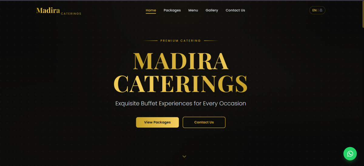 Madira Catering - Premium Buffet & Catering Website